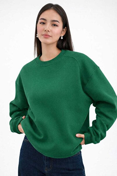 bluestitchess Oversize Basic Sweatshirt 3 İp Şardonsuz