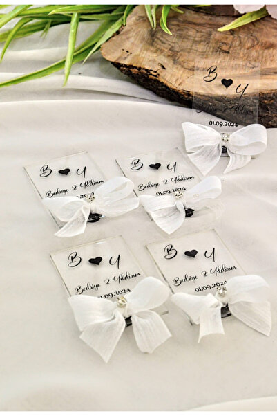 DECORA HOBİ 25 Adet  Şeffaf Pleksi Söz, Nişan, Nikah, Kına Hediyesi, Pleksi S...