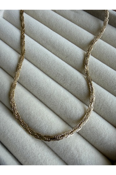 LUSORA ACCESORY قلادة نسائية من Lusora Accessory Xuping ذات سلسلة شبكية ذهبية...