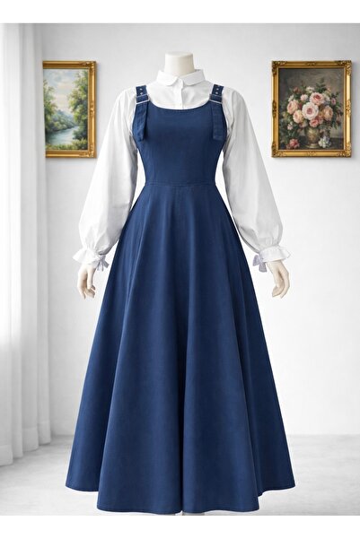 Nirva Butik Lacivert Gabardin Tesettür Jile