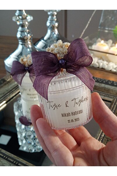 DECORA HOBİ Mika Kutulu Kokulu Mum - Mika Şekerlik Söz Nişan Kına Bebek Hediy...