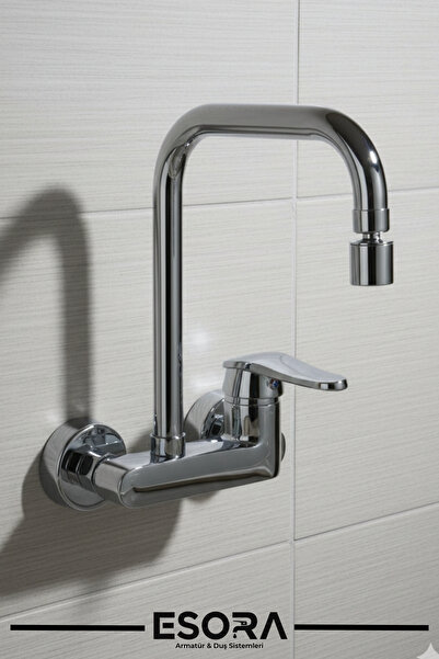 ESORA Duvardan Oynar Uçlu Mutfak Bataryası Çeşmesi Musluğu