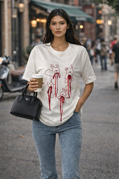 OYERGA MODA Panglică pentru femei cu detalii bumbac 100% bucăți basic tricou