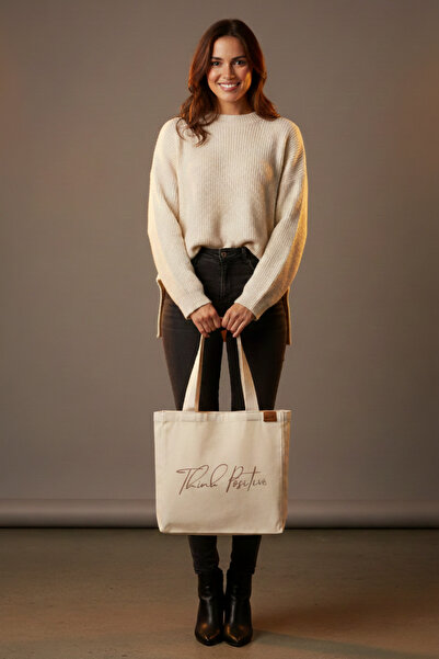 Luvili حقيبة مطبوع كيورفل، حقيبة قماشية من القماش، تفكير إيجابي |   حقيبة تحف...