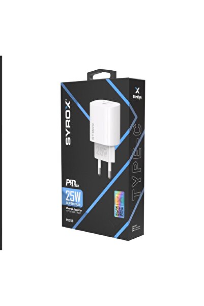 Syrox Samsung Galaxy S22 5g Uyumlu 25W Adaptör Type-C çıkışlı Super Hızlı Şar...