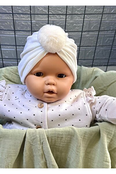 Bandana Sepetim 0-2 yaş pamuklu ful esnek terletmeyen kaymayan bebek bonesi