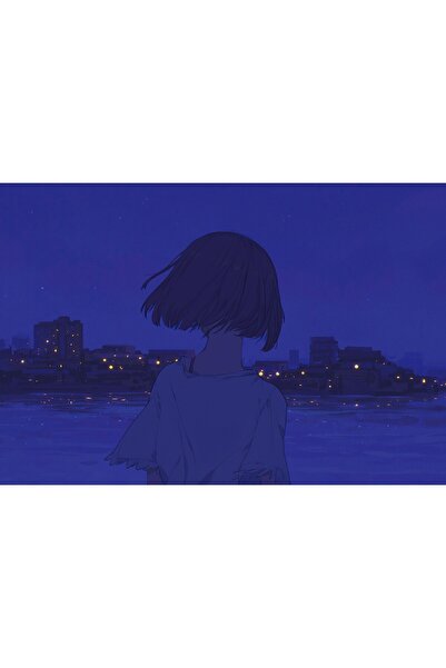 OEM Poster Fată Anime Vedere la Ocean, 61x90cm, poster677, Zumzeria