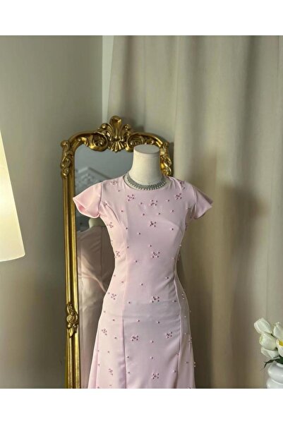 vanus fashion 5947 -فستان ميدي (لونين)