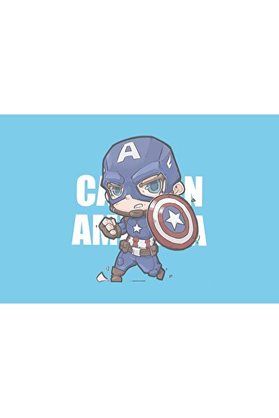 Zumzeria Tablou pe pânză Căpitanul America Chibi, 80x50cm,