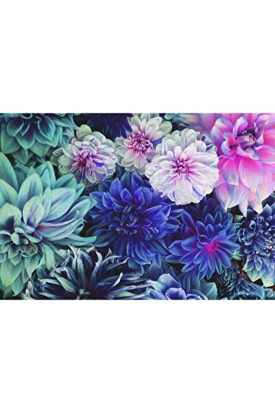 Zumzeria Картина върху платно Ярки цветове на красиви цветя, 80x50см, картина...