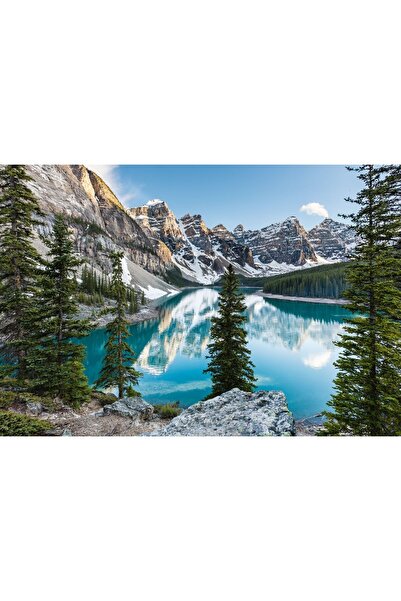 Zumzeria Tablou Canvas Vedere de munte în iarnă, 80x50cm, tabloucanvas46,