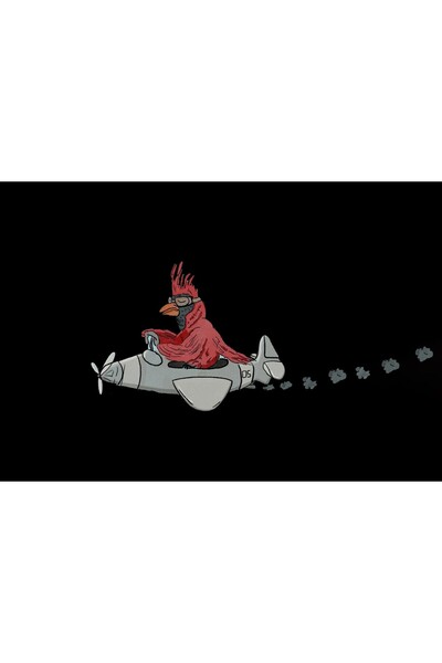 OEM Poster Pasăre în Avion Minimal Întunecat, 61x90cm, poster2354, Zumzeria