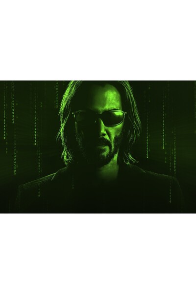 Zumzeria Pictură pe pânză Keanu Reeves Matrix Resurrections, 80x50cm, tableau...