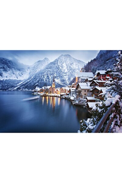 Zumzeria Tablou Canvas Christmas In Beautiful Salzburg, 80x50cm, tabloucanvas...