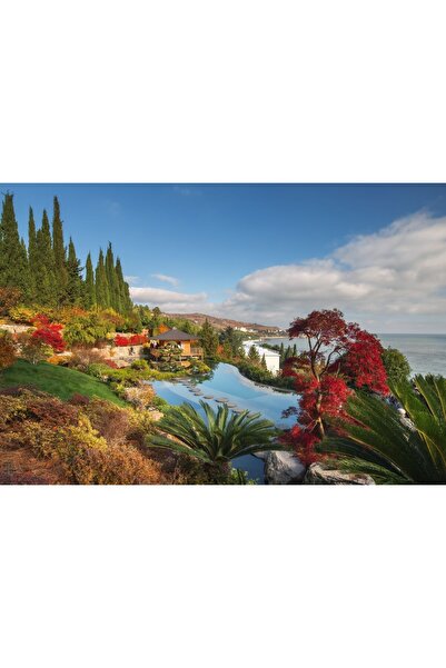 Zumzeria Tablou Canvas Japanese Botanical Garden View, 80x50cm, tabloucanvas1...