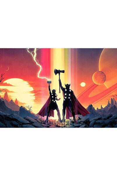OEM Poster Thor, Dragoste și Tunet, Artă pentru fanii filmului, 61x90cm, post...