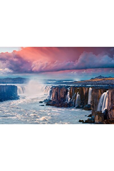 Zumzeria Картина върху платно "Могъщи водопади", 80x50 см, canvaspainting205