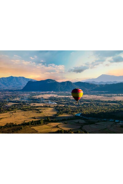 Zumzeria Tablou Canvas Hot Air Balloon Beautiful Adventurte, 80x50cm, tablouc...