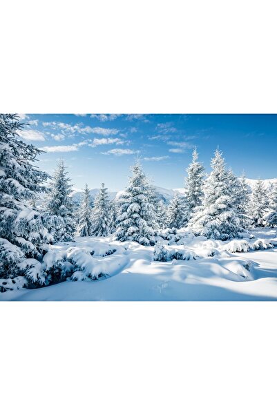 Zumzeria Tablou Canvas Priveliște uimitoare de iarnă la munte, 80x50cm, tablo...