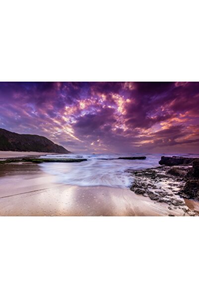 Zumzeria Tablou Canvas Colorfuul Sky At Sunset Over The Beautiful Sea, 80x50c...