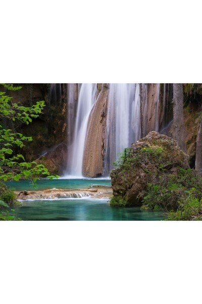 Zumzeria Tablou Canvas Exceptional Waterfall Attraction, 80x50cm, tabloucanva...