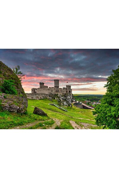 Zumzeria Tablou Canvas Historic Castel In The Nature, 80x50cm, tabloucanvas994,