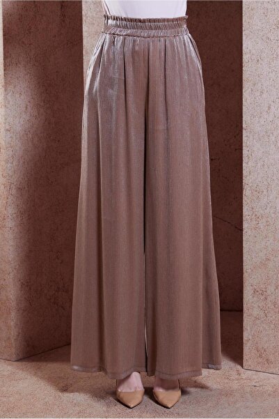 Alvina 70731 Model Pantaloni încrețiți cu textura din satin