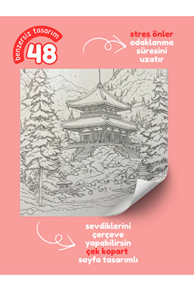 Pembe Yayınevi Mandala Boyama Kitabı - Yetişkinler İçin Mandala Boyama Kitabı - Umut Kitap Seti