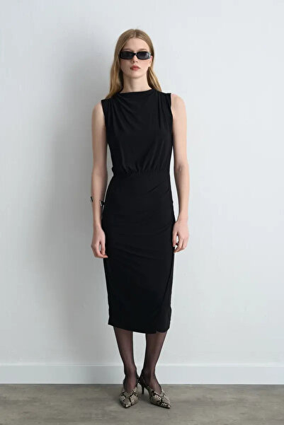 Gusto Спідниця-міді з еластичного джерсі - чорна