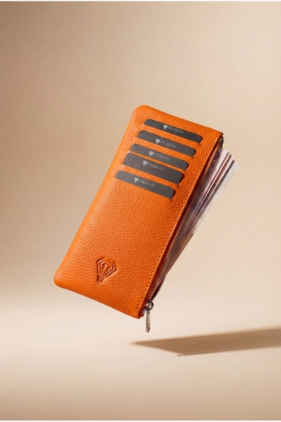 Fil Deri Hakiki Deri Para Bölmeli Uzun Kartlık 2127