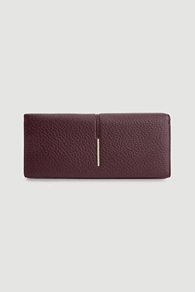 Gusto Portfolio Wallet with Metal Accessories - Plum