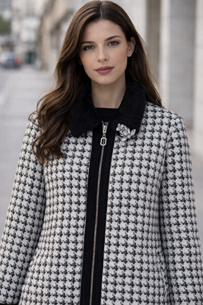 FUAT GÜRSEN Капітоне пальто з візерунком гусячої лапки