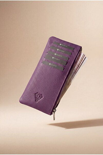 Fil Deri Hakiki Deri Para Bölmeli Uzun Kartlık 2127