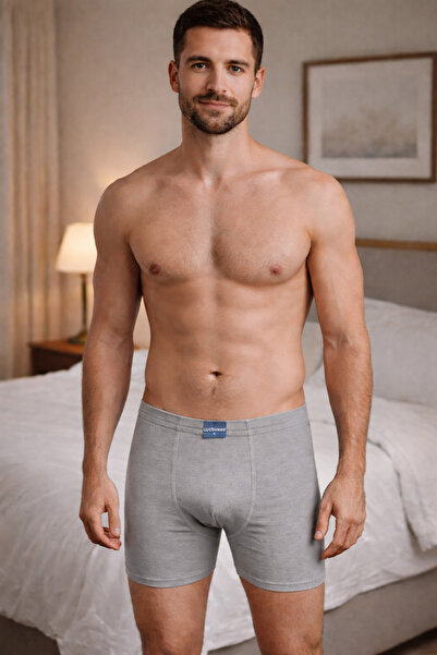COTBOXER Men's Boxers - Plain Gray, Modal Towel