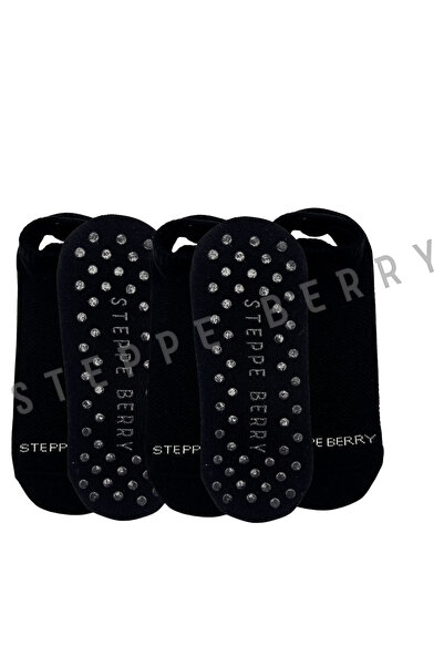 STEPPE BERRY 5'li Siyah Patik Kaydırmaz Taban Hac Umre Tavaf Çorabı