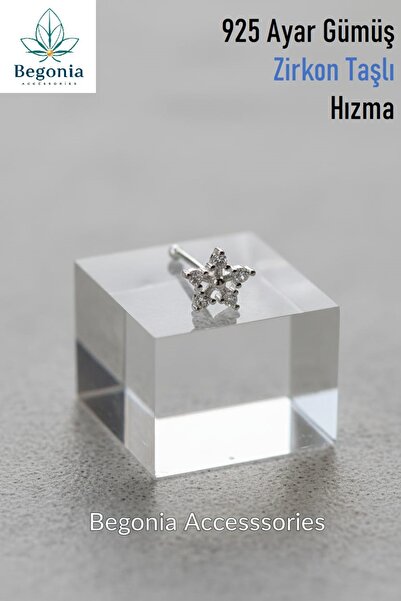 Lunexa 925 Ayar Gümüş zirkon taşlı yıldız figürlü Piercing Hızma Küpe