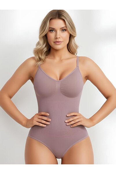 MİSTİRİK Πλεκτό ύφασμα Mamey Model με εφέ σύσφιξης κουμπώματα σε χρώμα Dusty ...