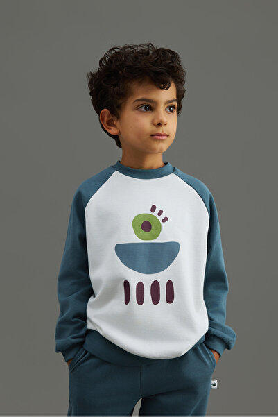 Little Yucca "Reglan" Sweatshirt - Koyu Mavi