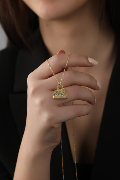 925 Ayar Altı Kaplama Charm Kolye