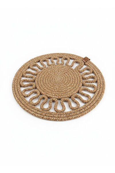 Amerikan Servis Tress Polip (Pamuklu) 1 Adet Tasarım (Kapalı) Supla 32 x 32 Cm Vizon & Ekru