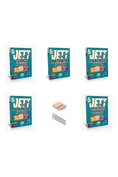 Ünlüler Karması 5. Sınıf JET Fasikülleri SETİ Tüm Dersler (Türkçe Mat Fen Sos...