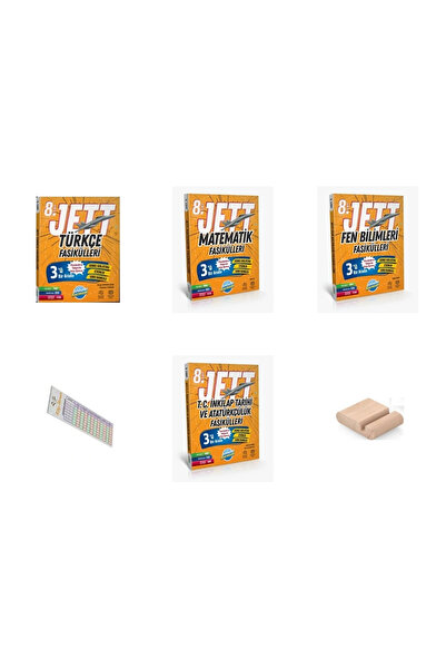 Ünlüler Karması 8. Sınıf JET Fasikülleri Türkçe + Matematik + Fen + İnkılap L...