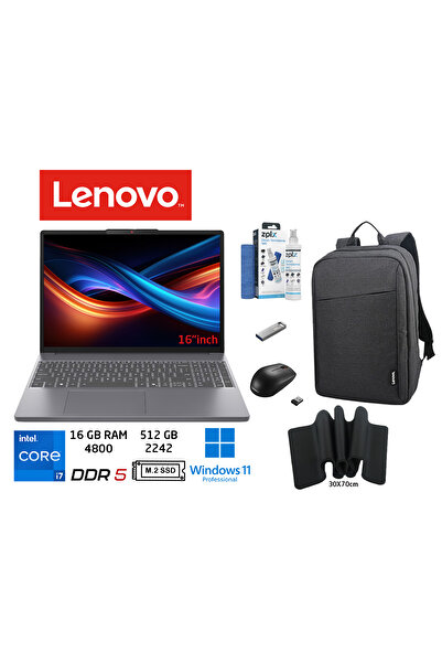 LENOVO IdeaPad Slim3 IntelCore i7 13620H 16GB 512GB SSD 16"W11PRO 83K2001VTR ...