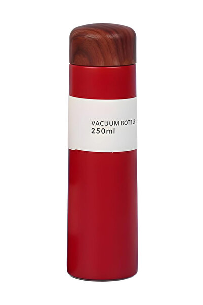 Alvora ترمس محمول بنمط خشبي، مشروبات ساخنة وباردة، ترمس قهوة صغير، 250 مل