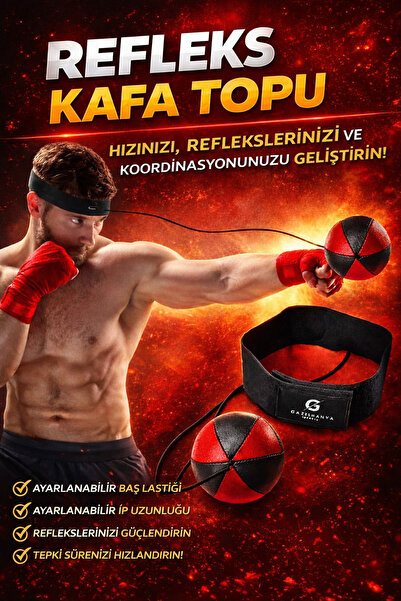 GAZELMANYA Boks Kafa Refleks Topu Lastikli Hız Topu Koordinasyon Geliştirici ...