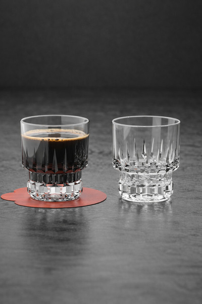 YzHome 6 Lı Kristal Cam Kahve Yanı Su Bardağı Bardak Kupa 100ml