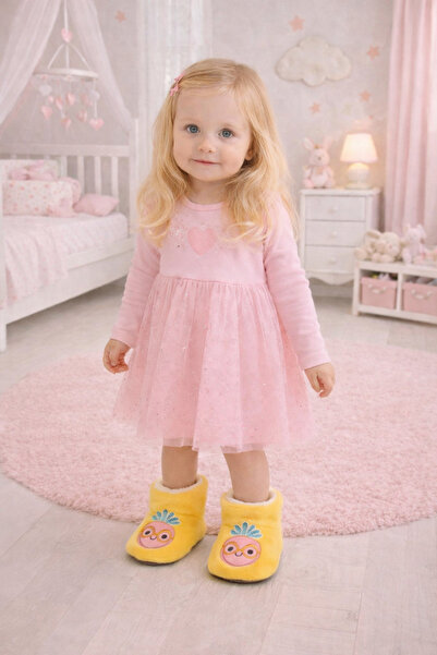 Pico Baby Bebek & Çocuk Kaydırmaz Tabanlı Ev Botu / Panduf / Kışlık Peluş Bot...