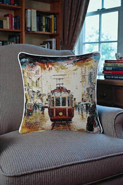 VISIONARIO Throw Pillow Cover Tapestry Woven - Decorative Double-Sided with P...