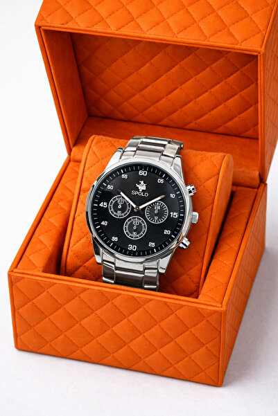 S.POLO New Sports Model Silver Color Men's Watch Bracelet with Gift Father's ...