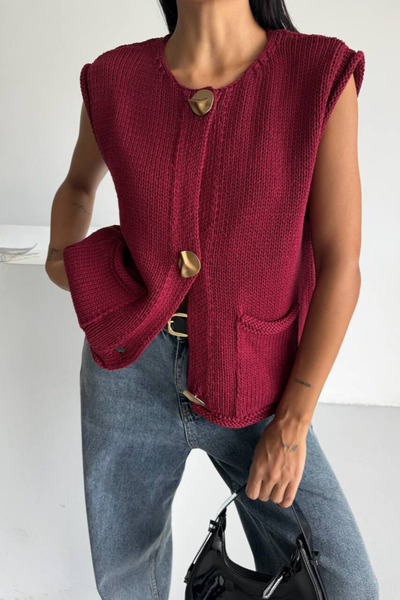 WAS Gold Buttoned Cardigan